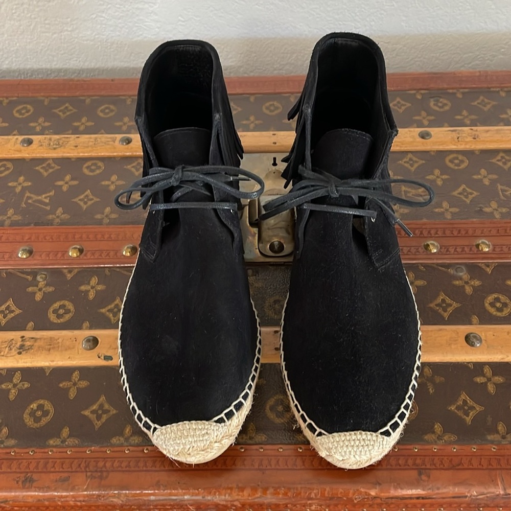 Saint Laurent Moccasin Ankle Booties Black Size 40 - Picture 5 of 11